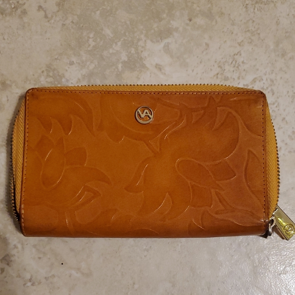 Brown Embossed Leather Wallet